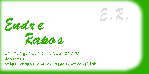 endre rapos business card